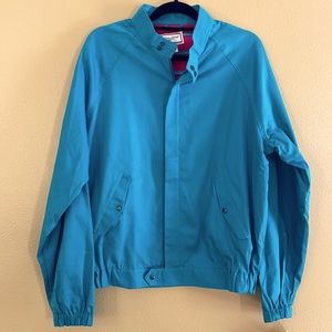 NWT 90’s Vintage Saks Twill Jacket Turquoise size L